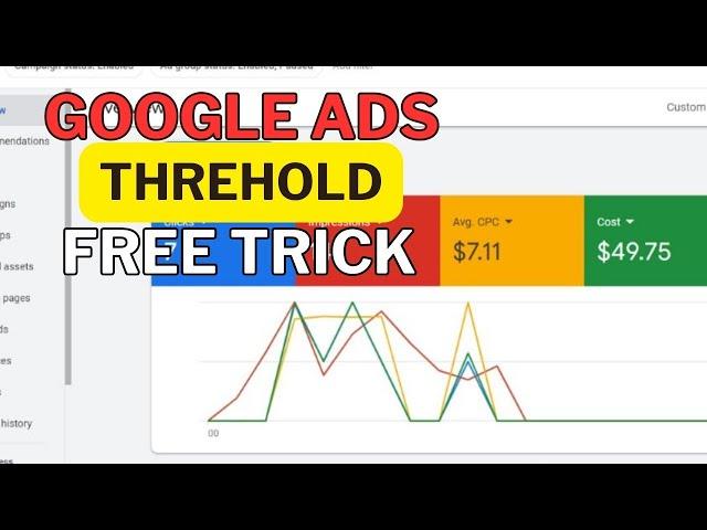 How to Get Google ads threshold in Free   Unlimited Virtual Card for google ads