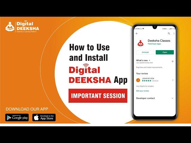 Digital Deeksha | How to use and Install Digital Deeksha App | Important Session | Online Classes