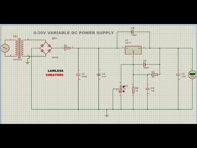 0-30V VARIABLE DC POWER SUPPLY | PART I | LAWLESS CREATORS | CIRCUIT DESIGNING