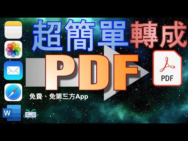 【iPhone秘技】超輕鬆轉換成PDF檔；免費、不用第三方App；照片、備忘錄、Email、Word、網頁、地圖，全部轉成PDF