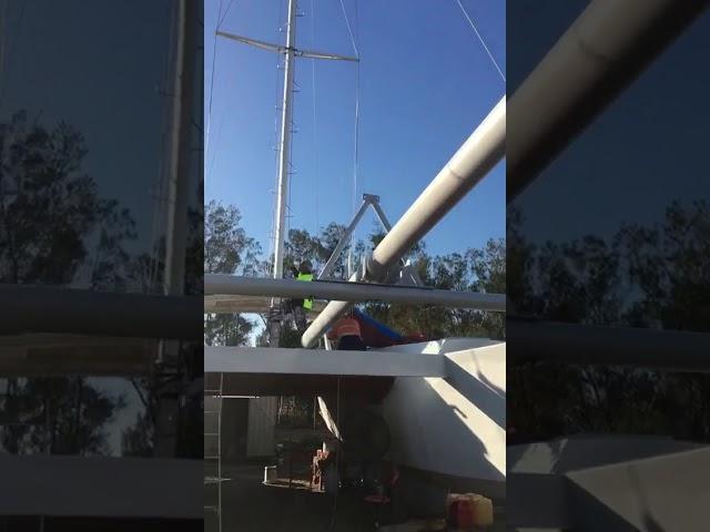 The mast going up on stormranger