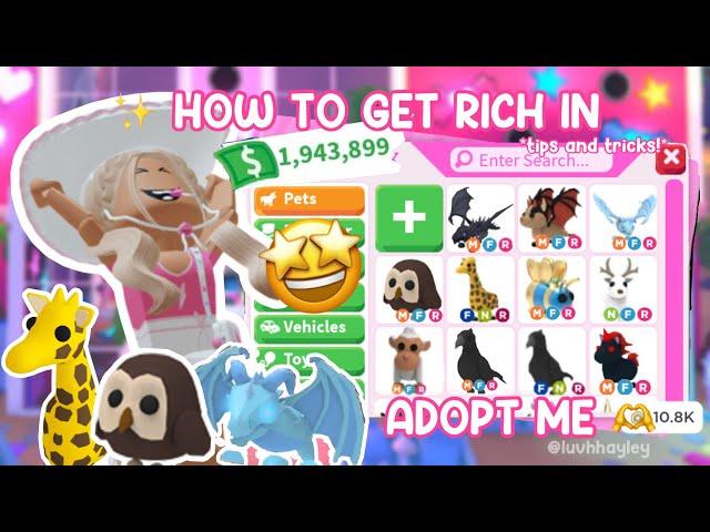  HOW TO GET RICH IN ADOPT ME 🫶 (TIPS & TRICKS) *WORKING*  || Roblox Adopt Me