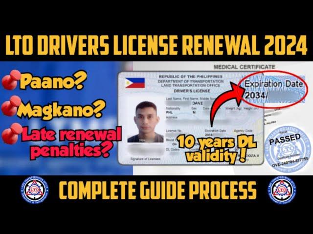 LTO DRIVER'S LICENSE RENEWAL 2024 | Complete guide process | step by step | motodave