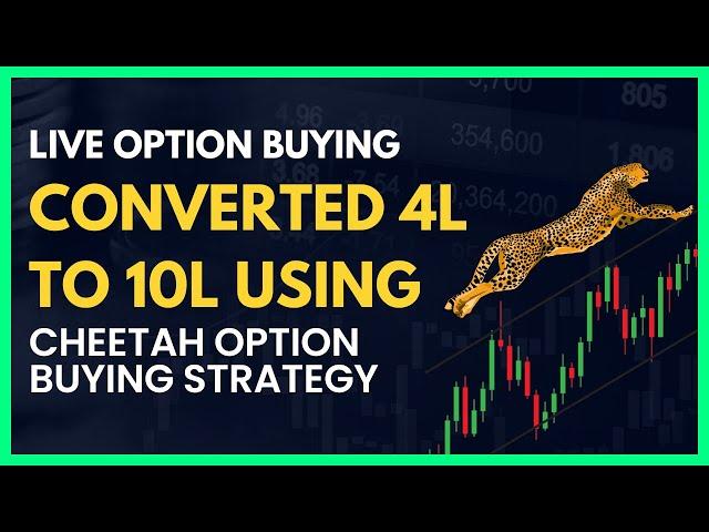 Live 4 Lakh Account to 10L using Cheetah Option Buying Strategy