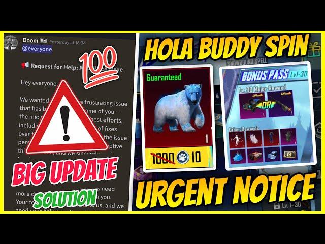 ALERT! Official Notice | 10UC LUCK | Bgmi Mic Issues Solution 100% | How To Purchase A10 Bonus Pass