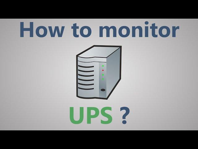 How to monitor UPS parameters via SNMP protocol?