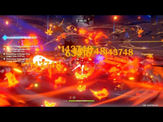 C1 HUTAO HYPERCARRY SPIRAL ABYSS 4.1 FLOOR 12 | GENSHIN IMPACT