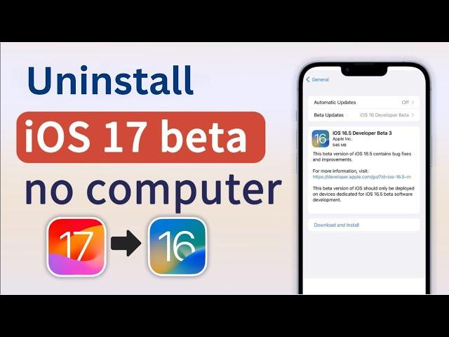 [Full Guide] How to Uninstall iOS 17 Beta Without Computer