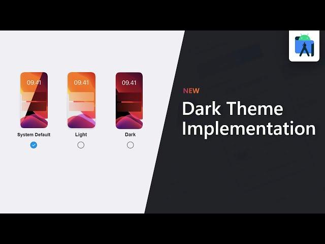 How to use new Dark them implementation features with android 10 and later | Android studio tutorial