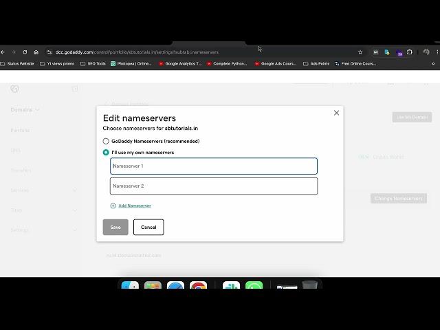 How to update Nameservers in Godaddy |  Serverbyt