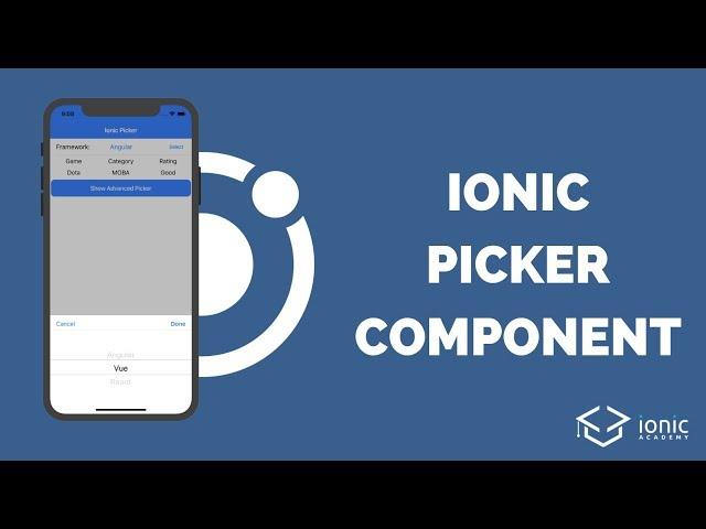 How to Present a Picker Using the Ionic 4 Picker Component