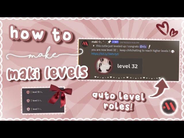 discord LEVELING SYSTEM with maki tutorial | 2023 UPDATED slash commands 、ely. °｡˚