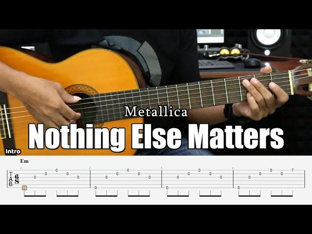 Nothing Else Matters - Metallica - Fingerstyle Guitar Tutorial + TAB & Lyrics