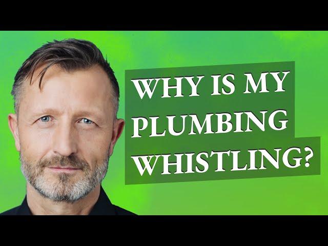 Why is my plumbing whistling?