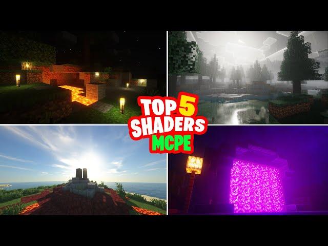 Top 5 Best Shaders For Minecraft PE ( 1.20+ ) | Render Dragon Shaders For Mcpe  | Minecraft pe