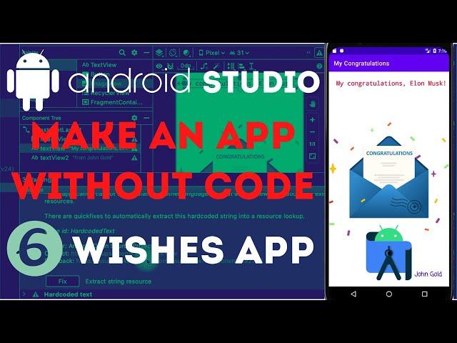 Android Studio for Beginners: Fix View Warnings. Lesson 6