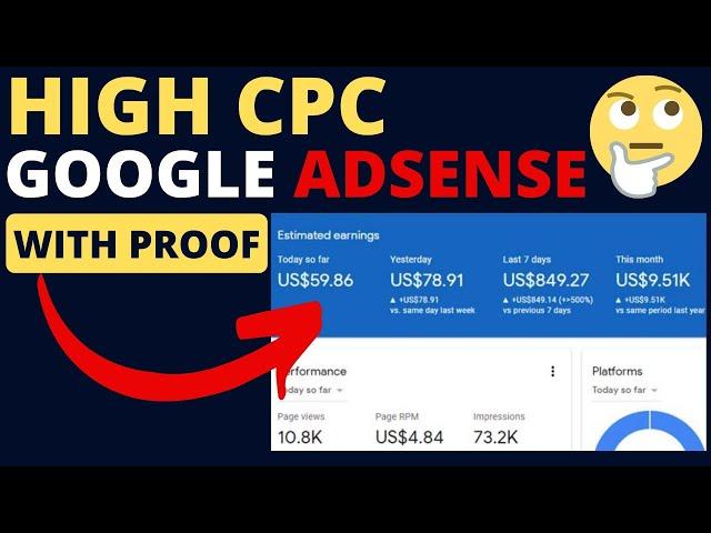 High CPC Google Adsense Network With Proof (2023) High CPC Secret Trick