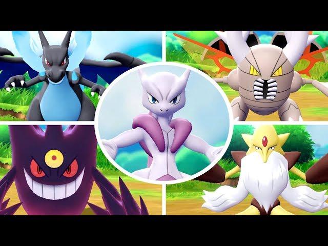 Pokémon Let's Go Pikachu & Eevee - All Mega Evolutions + Moves