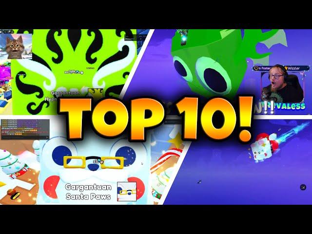 TOP 10 Youtubers Hatching GARGANTUANS!-Pet Simulator 99