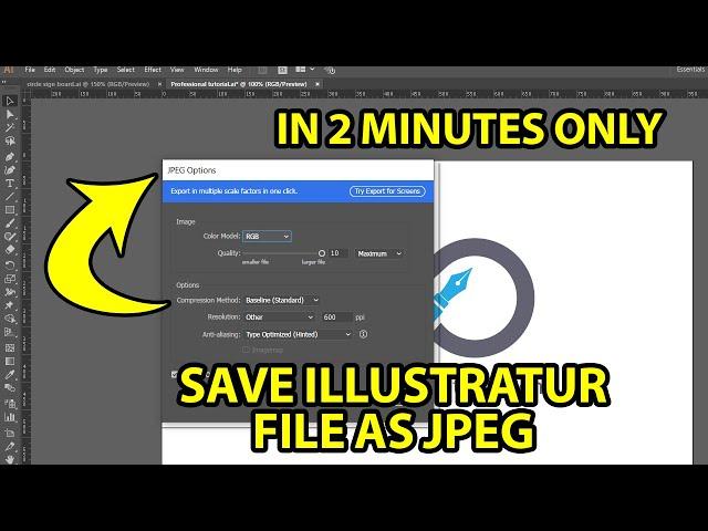 How To Save Illustrator File as JPEG 2021