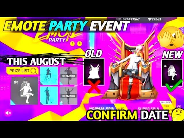 Emote Party Event Return | Emote Party Event Free Fire | Free Fire New Event | FF New Event,