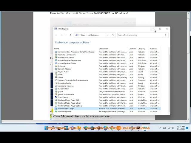 Fix Microsoft Store Error 0x80070032 on Windows 11/10/8