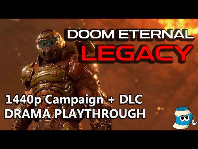 DOOM ETERNAL Legacy Playthrough: Campaign + DLC 1440p (Ultranightmare PC / No Commentary)