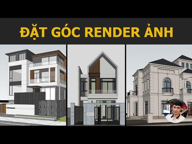 Cách đặt góc camera render ảnh  Vray và Enscape trong Sketchup