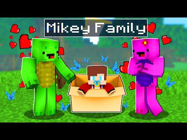 ADOPTED BY THE MIKEY FAMILY IN MINECRAFT! BABY MAIZEN JJ