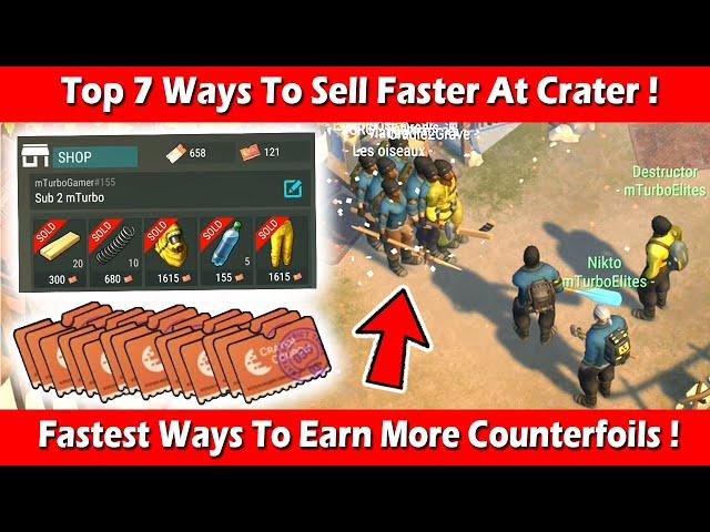 7 Fastest Ways To Sell Items At Crater (Get More Counterfoils) Last Day On Earth Survival