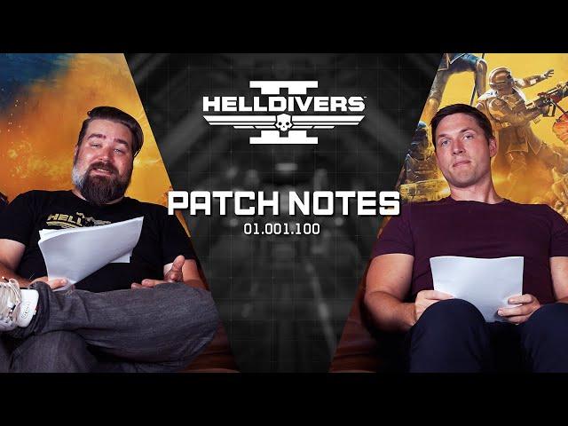 Helldivers 2 Patch Notes - Patch 01.001.100