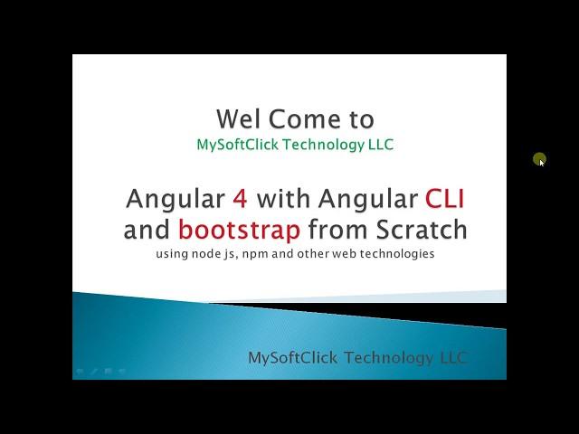 Angular 4 with Angular CLI from Scratch PART-1