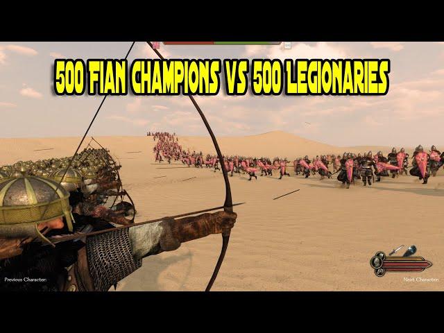 500 Battanian Fian Champions vs 500 Legionaries - Mount & Blade 2: Bannerlord