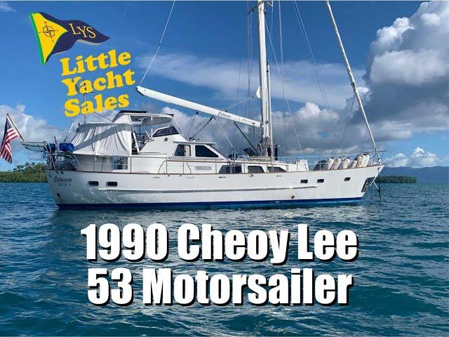 [BOAT TOUR] - 1990 Cheoy Lee 53 Motor Sailer - Little Yacht Sales