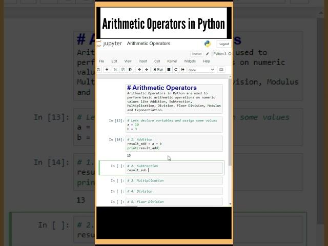 2 - What are Arithmetic Operators | Python Coding