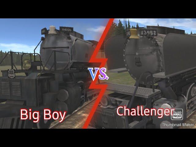 Big Boy VS. Challenger: The Race | Train and Rail Yard Simulator