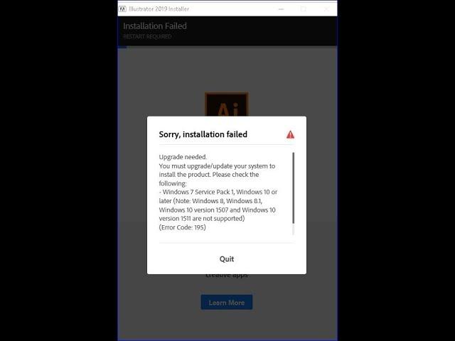 How To Fix Adobe Illustrator Error 195 || Fix Error  195