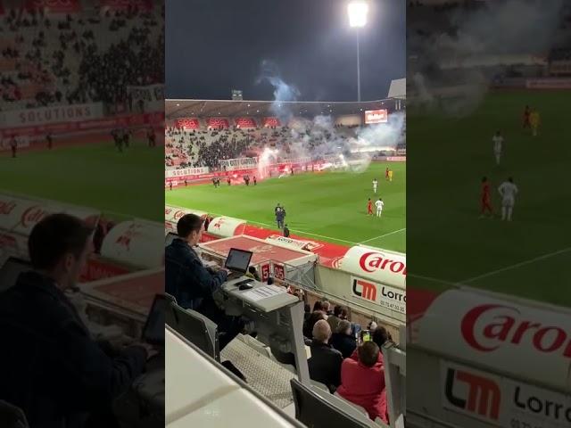  FANS THROW FIREWORKS ON PITCH!