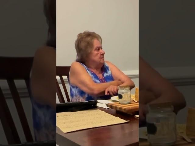 Pranking granny again at dinner time. It never gets old #BadGranny #Granny #grandma #funny #prank