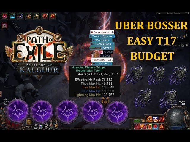 Poe 3.25 | Budget | Uber Boss Killer | Easy T17 | Cheapest Build | Tanky | High DMG| Flamewood Totem