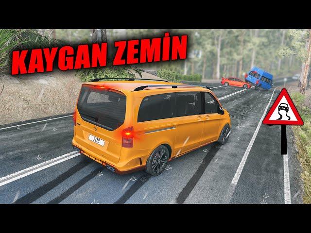 YAĞMURLU HAVADA KAZA YAPTIM VİTO PERT OLDU // SOHBET TADINDA // BeamNG.drive