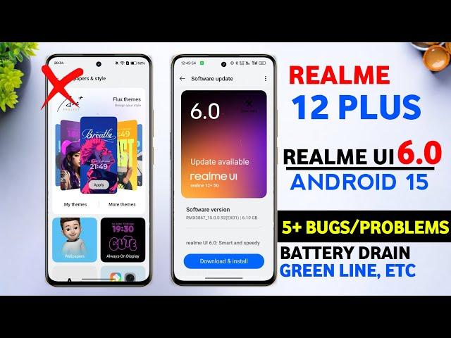 Realme 12+ Realme Ui 6.0 Android 15 Update Review | Bugs/Problems? 12 Plus New Update #realme12plus