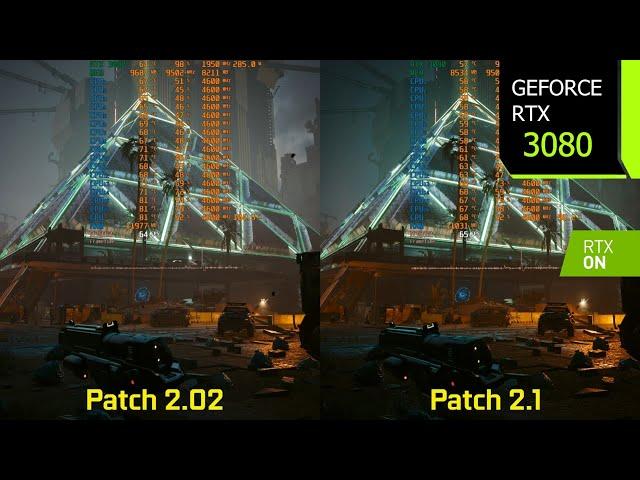 Cyberpunk 2077 - Patch 2.02 vs Patch 2.1 Performance/Graphics Comparison at 1440p | RTX 3080