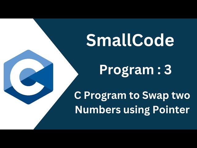 C Program to swap two numbers using Pointer