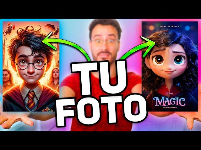 Como HACER Tu FOTO estilo DISNEY PIXAR con INTELIGENCIA ARTIFICIAL  FÁCIL y GRATIS