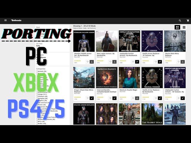 [Skyrim SE] How To Port PC Mods To Console (Xbox One/PS4/SeriesX/PS5) | Quick & Easy