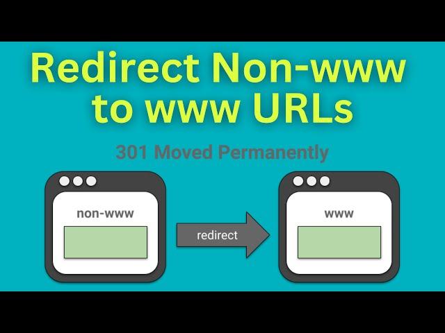 How to Redirect Non-www to www URLs