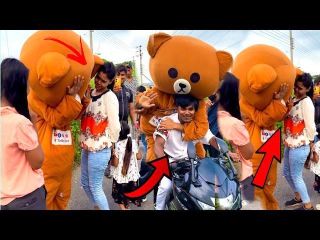 Mr. teddy bear public reaction video Aftabnagar