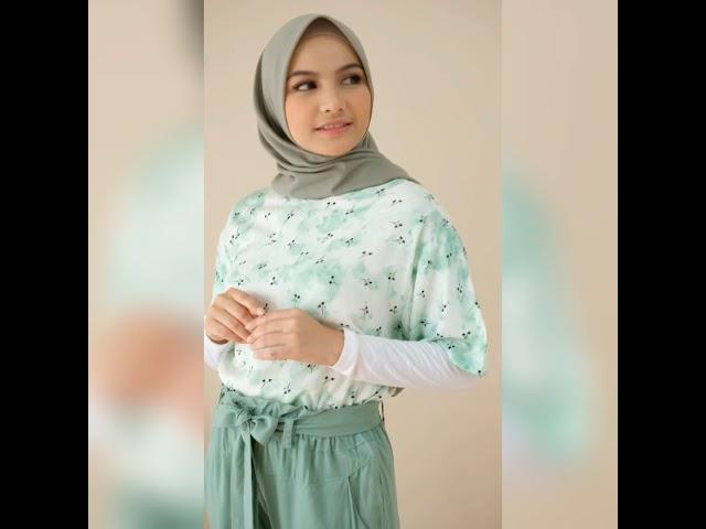 SHOPEE HAUL BY MELIKA - SET FASHION MUSLIM ATASAN KAOS / BLOUSE + CELANA HIGHWAIST PAPERBAG TIE DYE