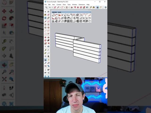 Easy GROOVES in SketchUp with 1001Bit Tools!